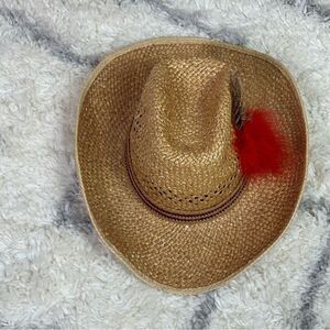 Woven Straw Hat with Natural Texture